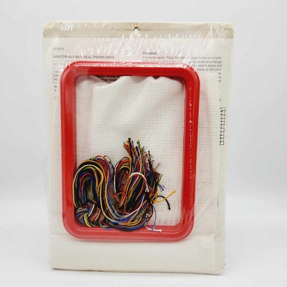 DMC Good Shepherd A REAL FRIEND 83670 Counted Cross Stitch Kit w/Frame Bears - Picture 5 of 6